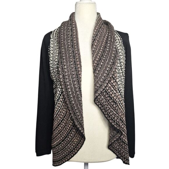 Sioni Studio Womens Open Cardigan Shawl Collar Boho Gypsy Flowy Medium P - Picture 1 of 11